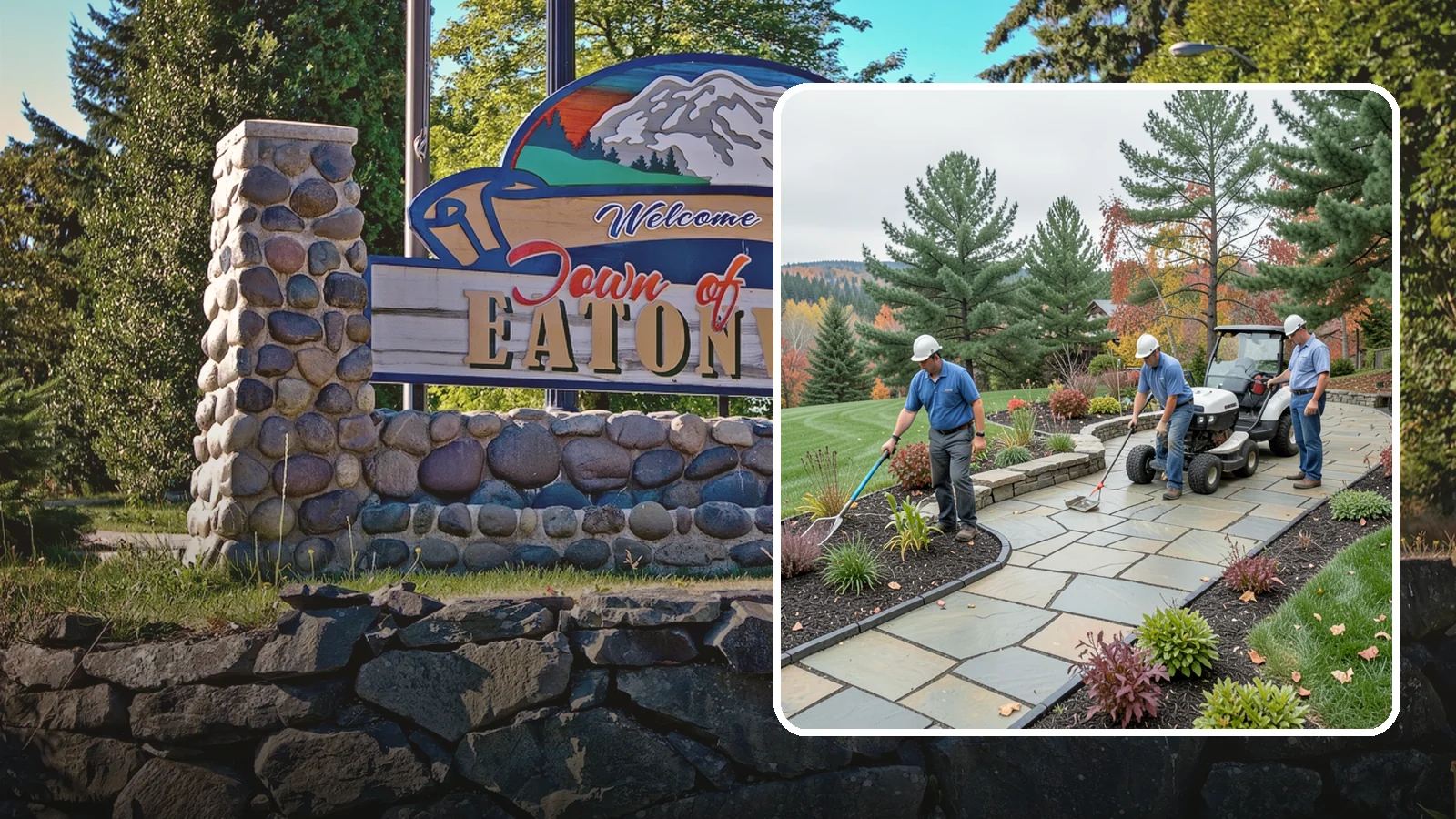 Flagstone Installation in Eatonville, Pierce County, WA - Irregular flagstone laid in flowing, natural patterns for rustic PNW garden paths, patios, and stepping-stone walkways.