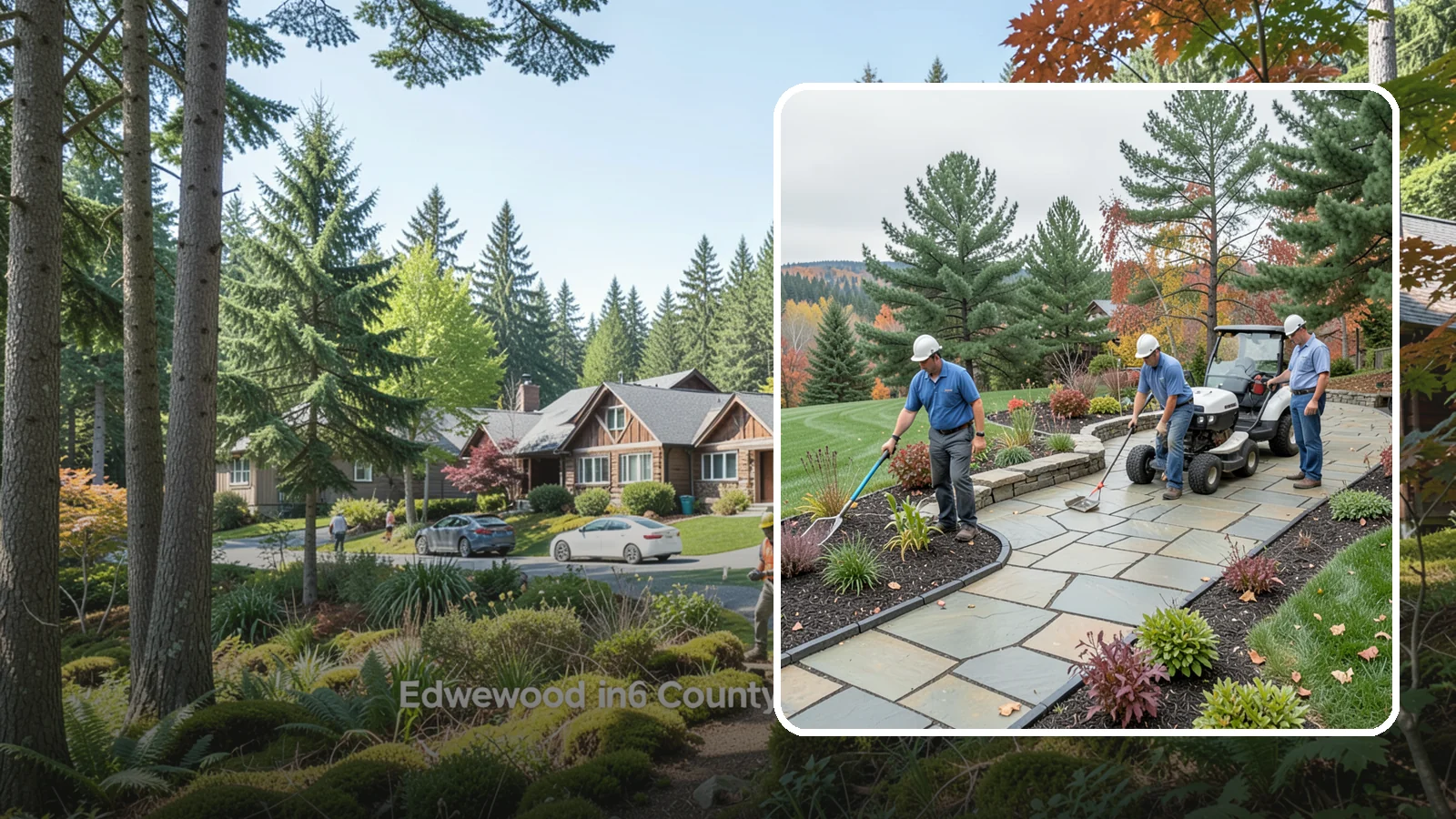 Flagstone Installation in Edgewood, Pierce County, WA - Irregular flagstone laid in flowing, natural patterns for rustic PNW garden paths, patios, and stepping-stone walkways.