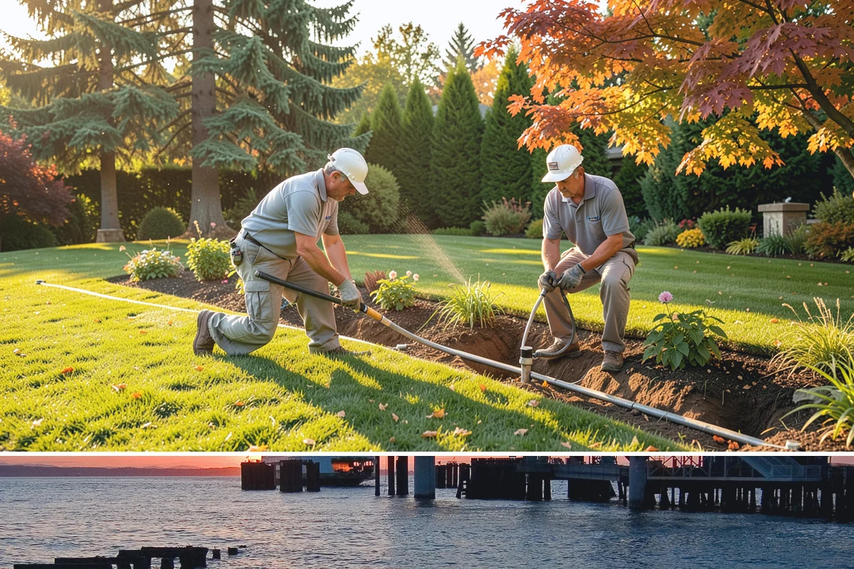 Flagstone Installation in Edmonds, Snohomish County, WA - Best installed spring through fall when dry-set joints can settle, though sheltered paths can be built during drier winter breaks.