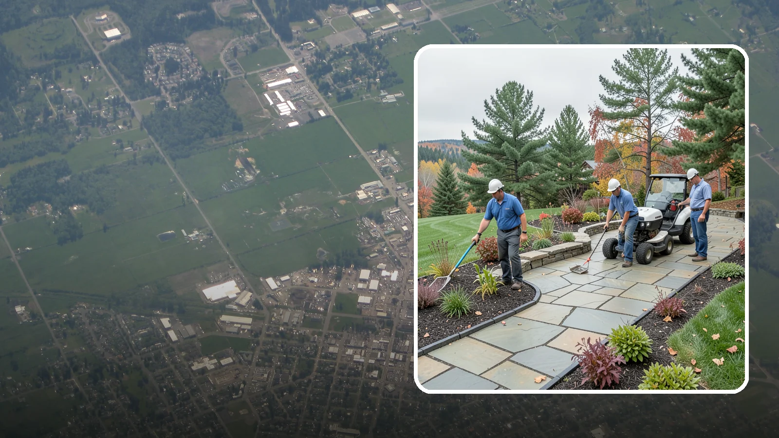 Flagstone Installation in Enumclaw, King County, WA - Irregular flagstone laid in flowing, natural patterns for rustic PNW garden paths, patios, and stepping-stone walkways.