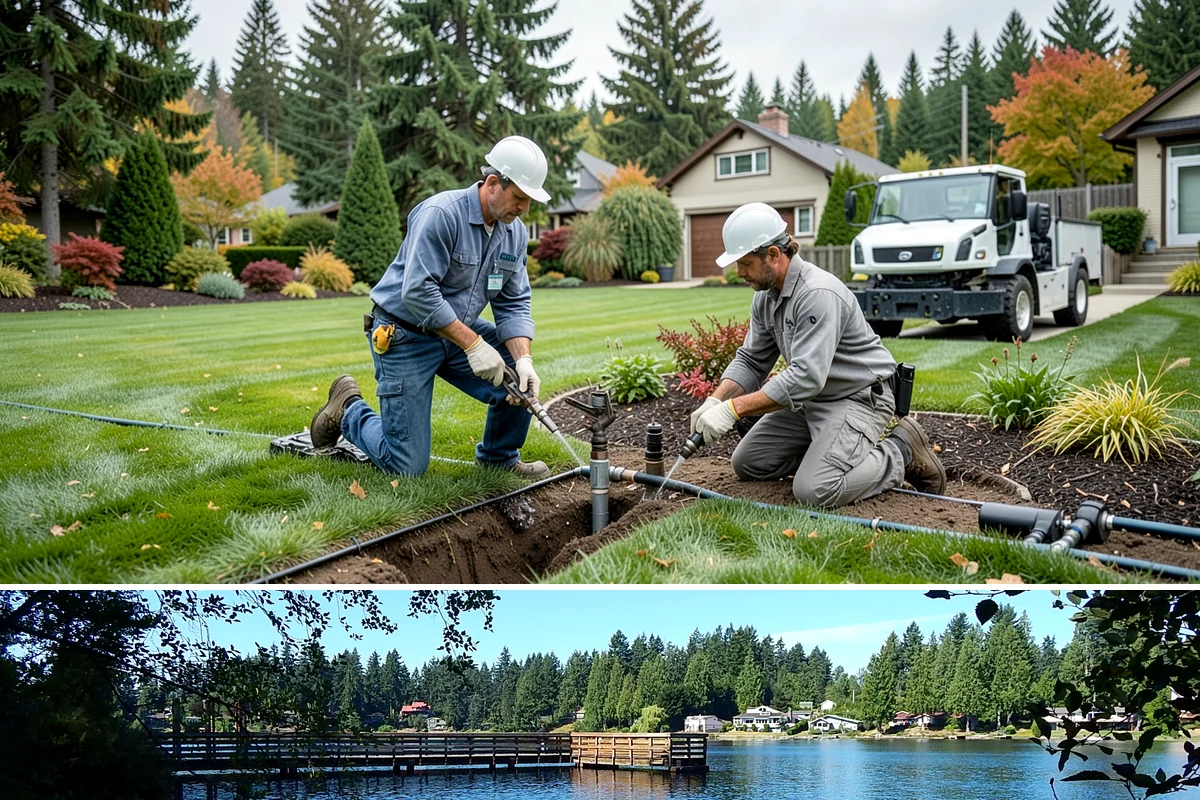 Flagstone Installation in Federal Way, King County, WA - Best installed spring through fall when dry-set joints can settle, though sheltered paths can be built during drier winter breaks.