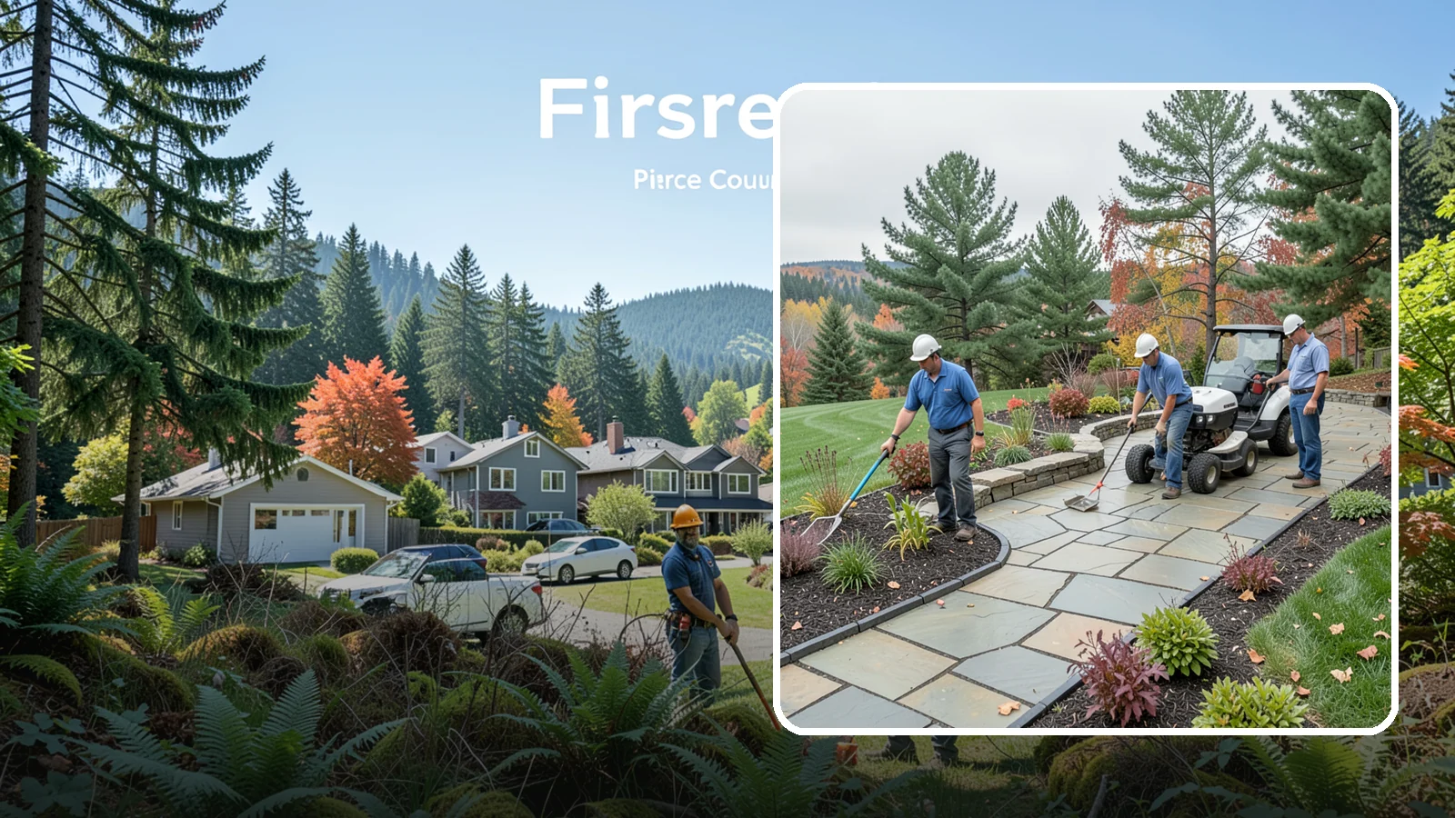 Flagstone Installation in Fircrest, Pierce County, WA - Irregular flagstone laid in flowing, natural patterns for rustic PNW garden paths, patios, and stepping-stone walkways.