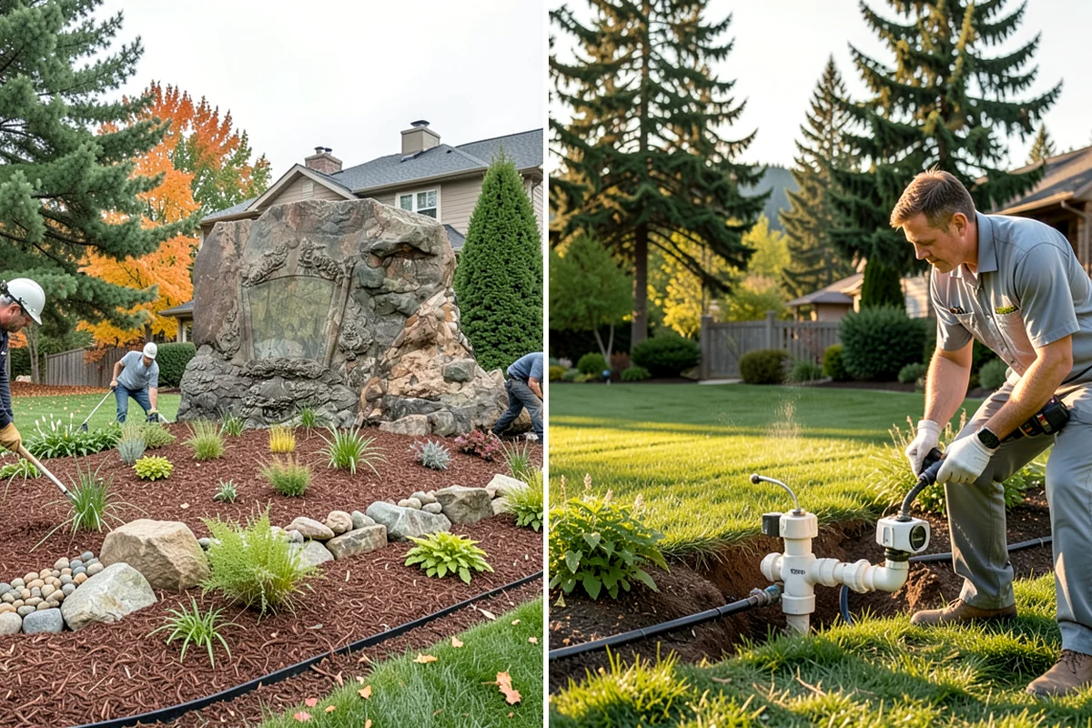 Flagstone Installation in Hunts Point, King County, WA - Plan the layout and confirm drainage direction