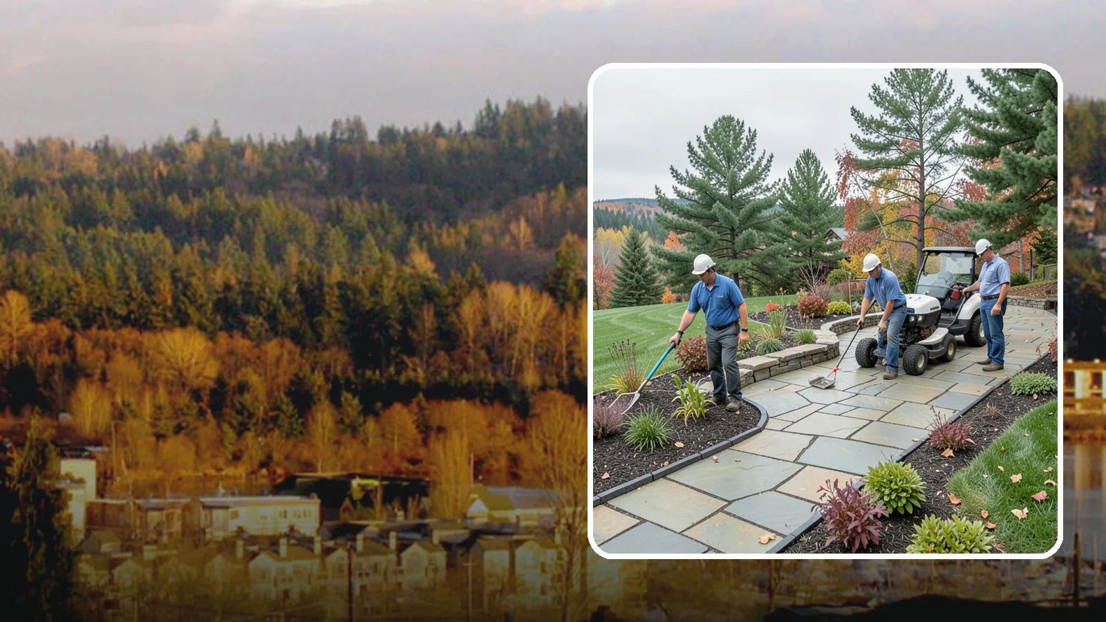Flagstone Installation in Kenmore, King County, WA - Irregular flagstone laid in flowing, natural patterns for rustic PNW garden paths, patios, and stepping-stone walkways.