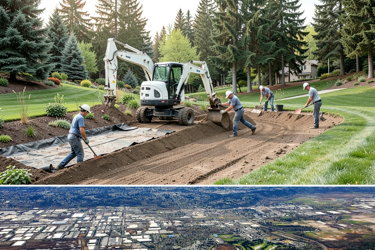 Flagstone Installation in Kent, King County, WA - Best installed spring through fall when dry-set joints can settle, though sheltered paths can be built during drier winter breaks.