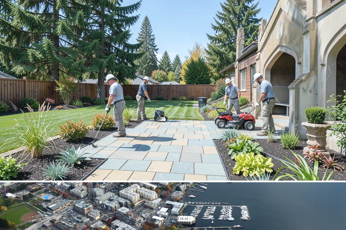 Flagstone Installation in Kirkland, King County, WA - Best installed spring through fall when dry-set joints can settle, though sheltered paths can be built during drier winter breaks.