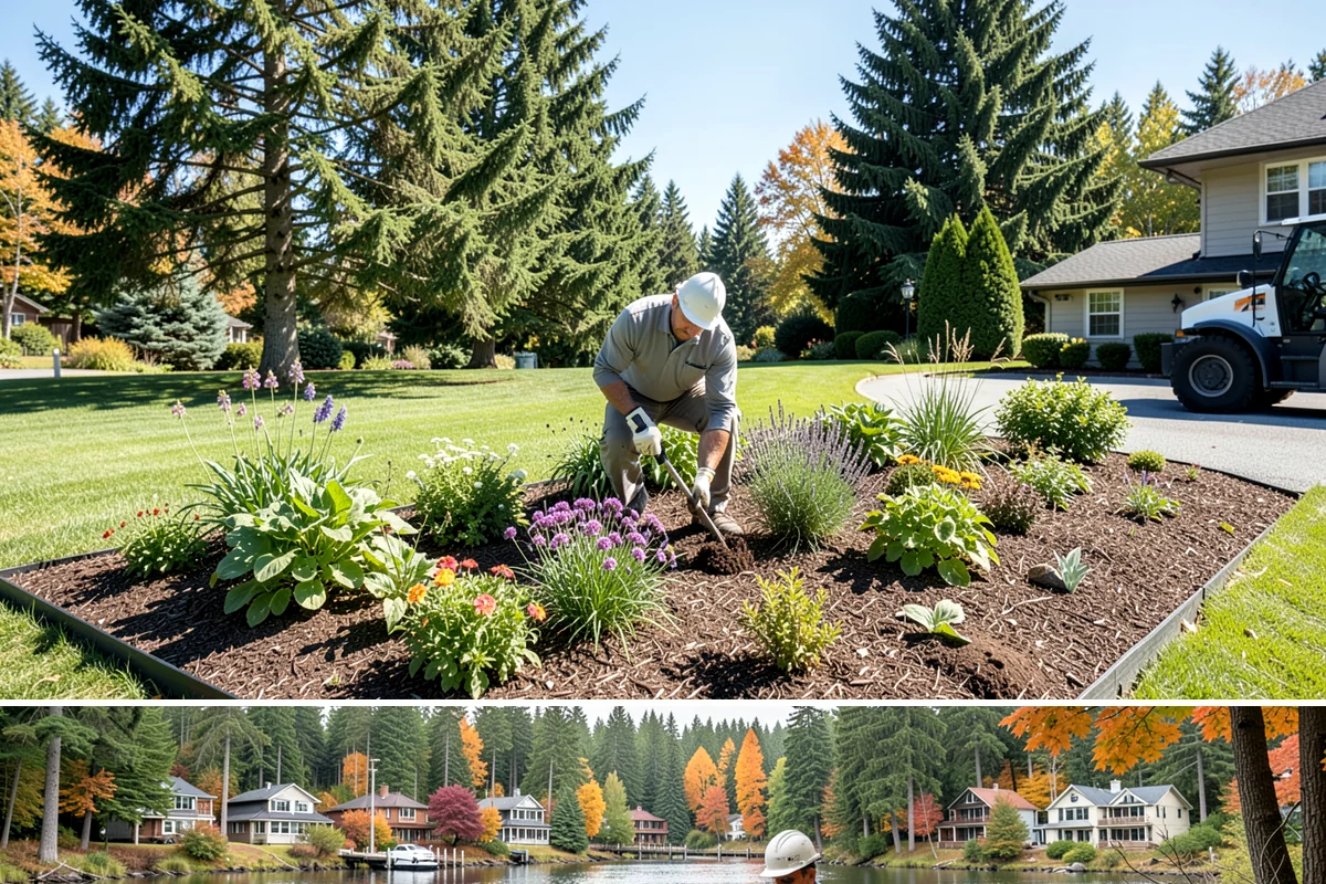 Flagstone Installation in La Conner, Skagit County, WA - Best installed spring through fall when dry-set joints can settle, though sheltered paths can be built during drier winter breaks.