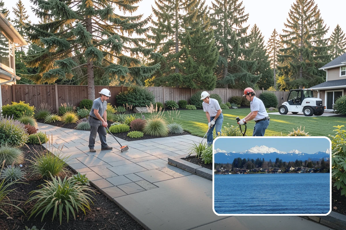 Flagstone Installation in Lake Stevens, Snohomish County, WA - Natural, non-uniform look that suits garden settings