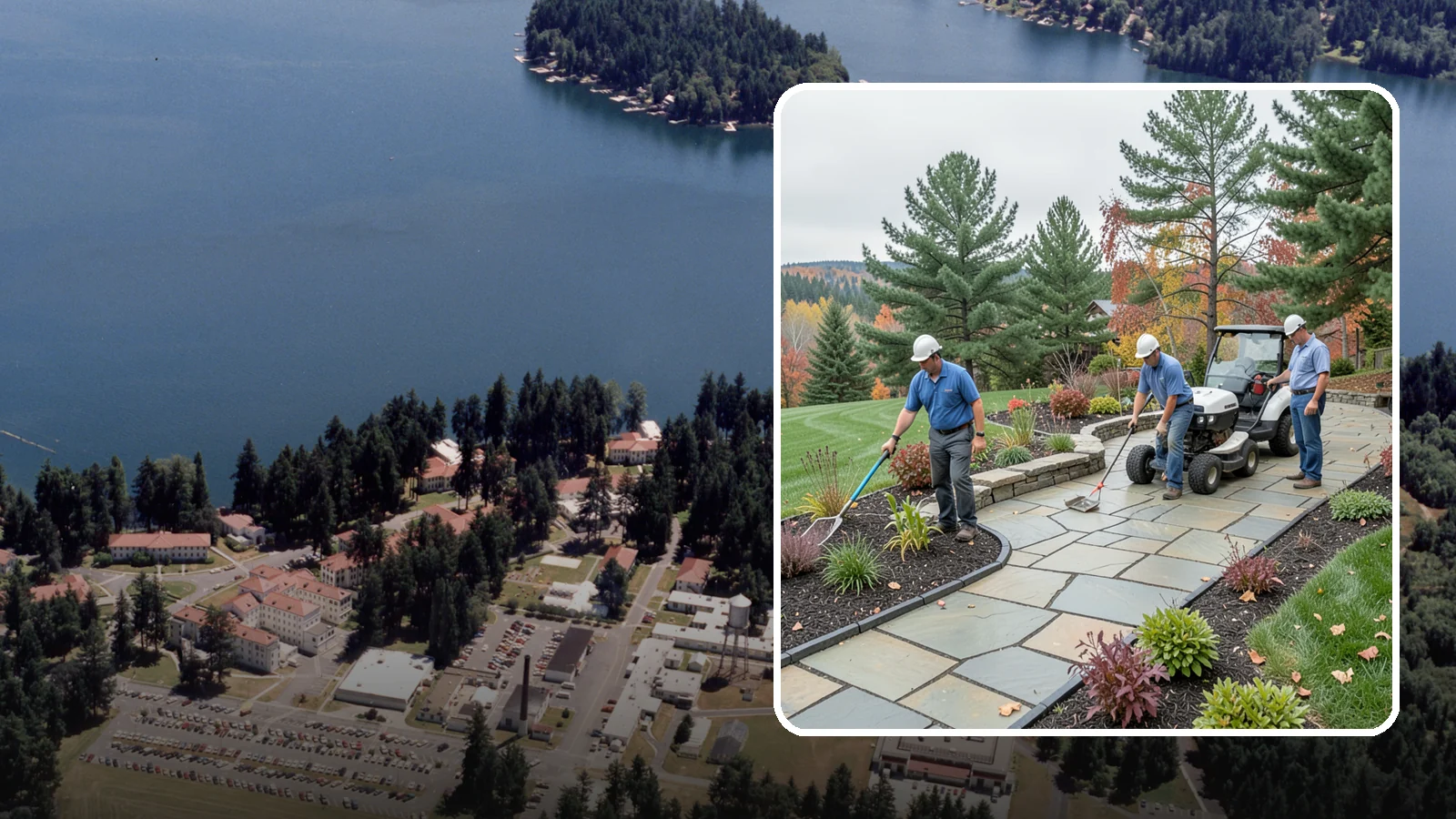 Flagstone Installation in Lakewood, Pierce County, WA - Irregular flagstone laid in flowing, natural patterns for rustic PNW garden paths, patios, and stepping-stone walkways.