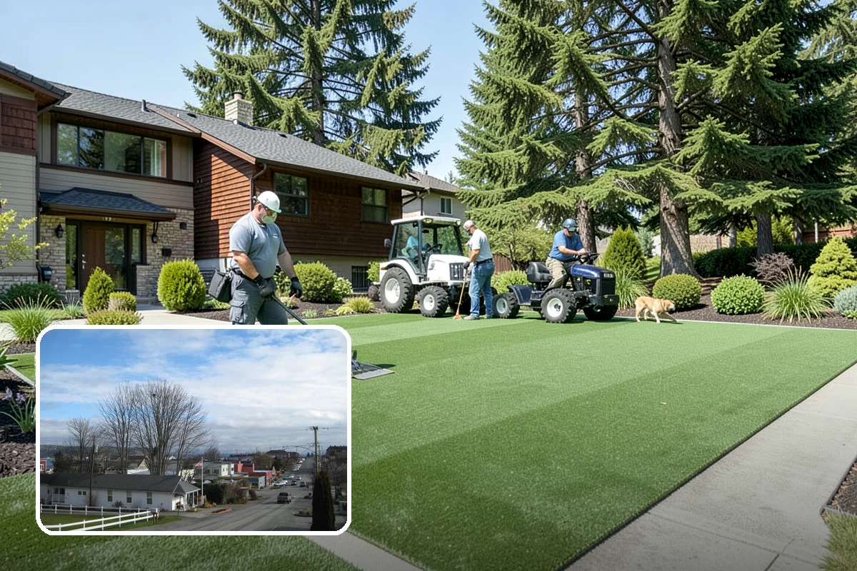 Flagstone Installation in Langley, Island County, WA - Natural, non-uniform look that suits garden settings