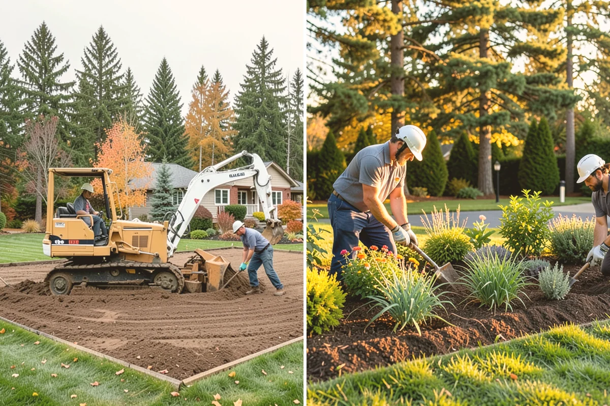 Flagstone Installation in Langley, Island County, WA - Plan the layout and confirm drainage direction