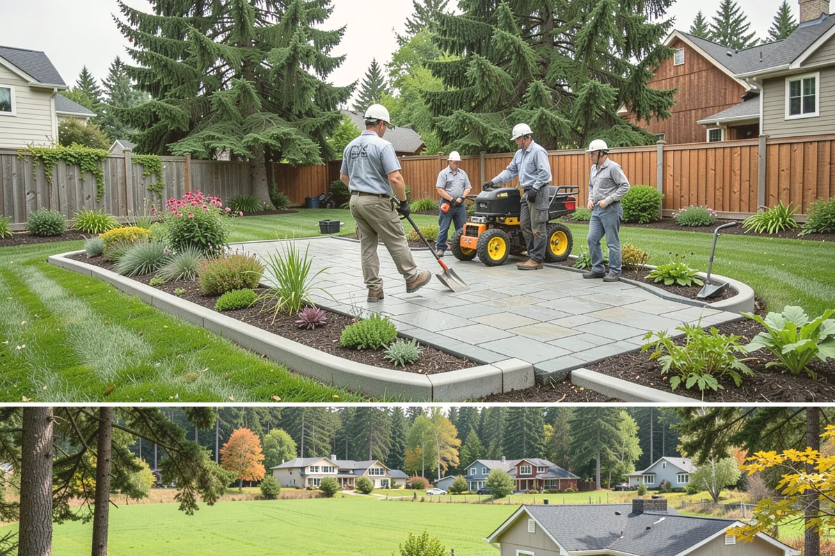 Flagstone Installation in Lyman, Skagit County, WA - Best installed spring through fall when dry-set joints can settle, though sheltered paths can be built during drier winter breaks.