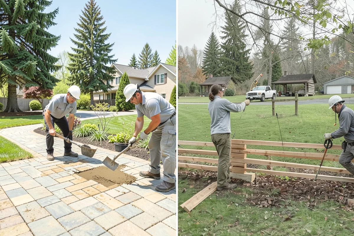 Flagstone Installation in Monroe, Snohomish County, WA - Plan the layout and confirm drainage direction