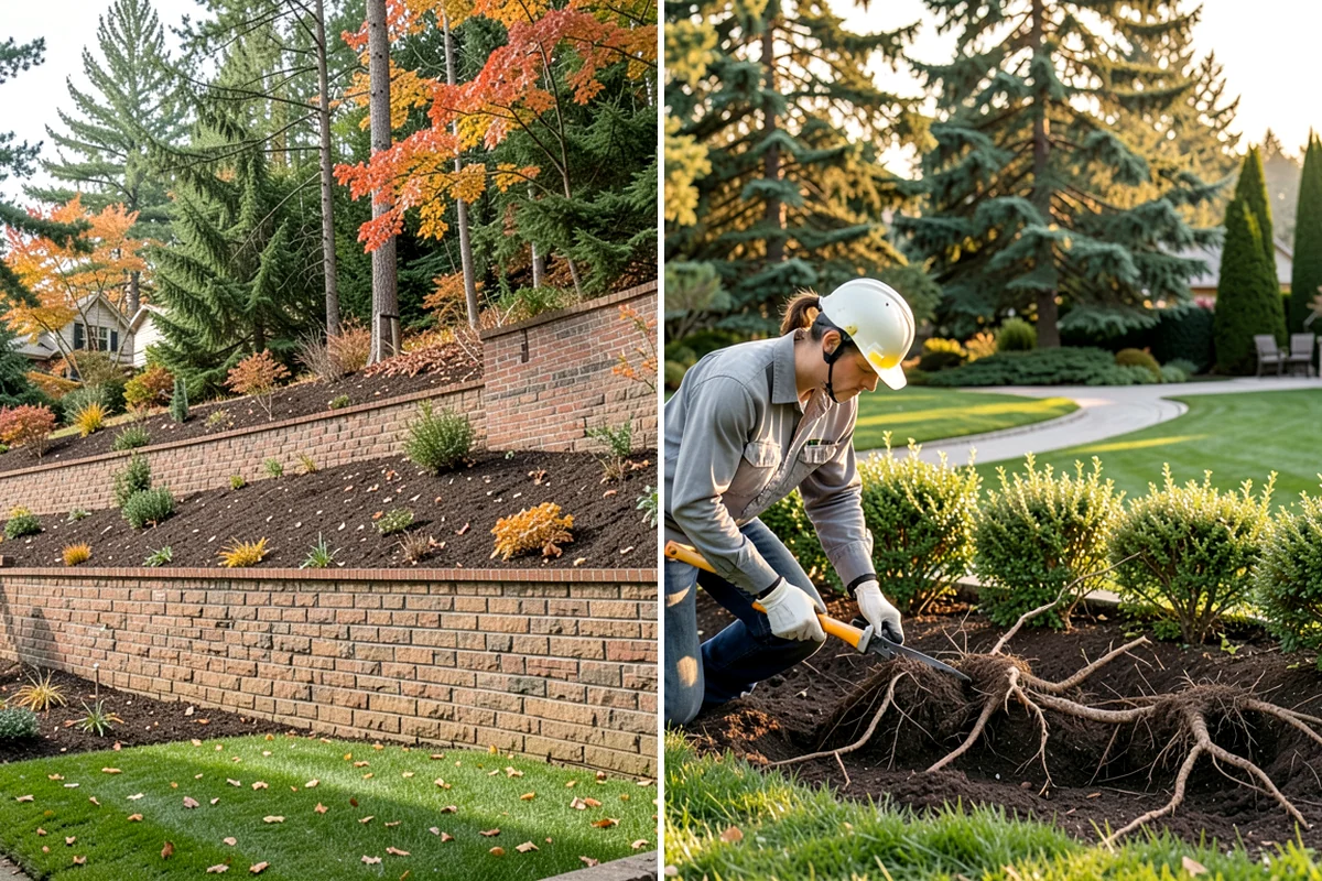 Flagstone Installation in Normandy Park, King County, WA - Plan the layout and confirm drainage direction