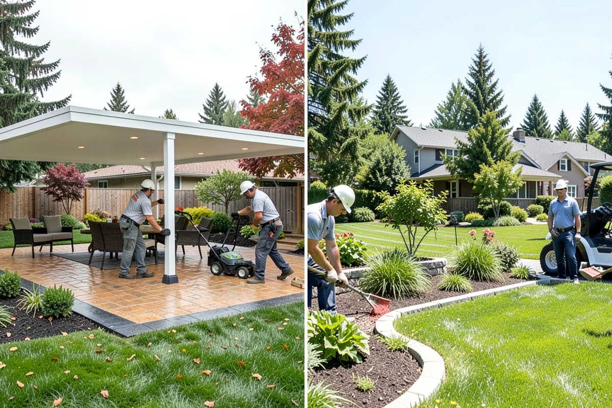 Flagstone Installation in Pacific, King County, WA - Plan the layout and confirm drainage direction