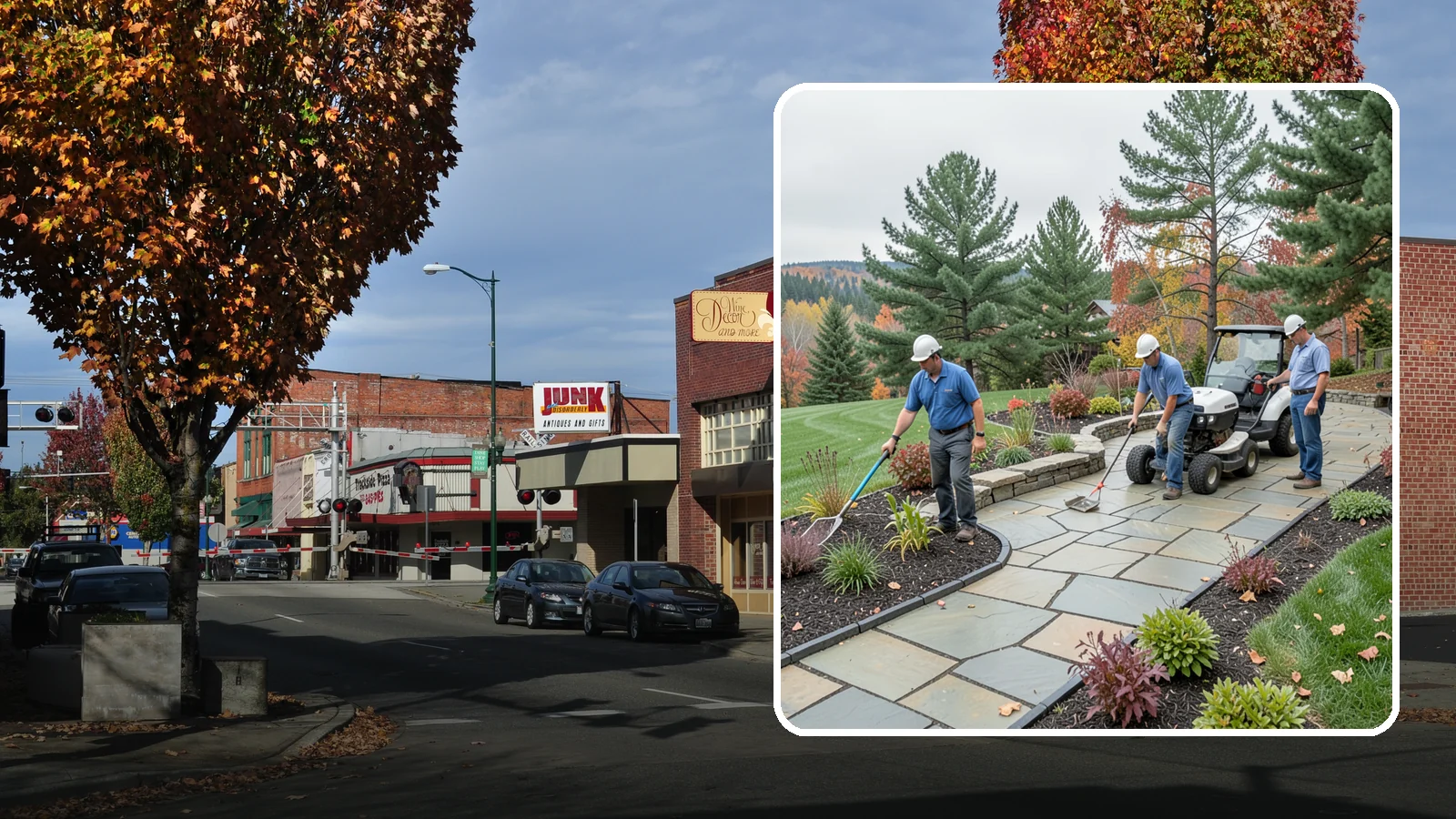 Flagstone Installation in Puyallup, Pierce County, WA - Irregular flagstone laid in flowing, natural patterns for rustic PNW garden paths, patios, and stepping-stone walkways.