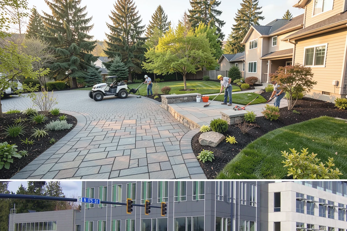 Flagstone Installation in Shoreline, King County, WA - Best installed spring through fall when dry-set joints can settle, though sheltered paths can be built during drier winter breaks.