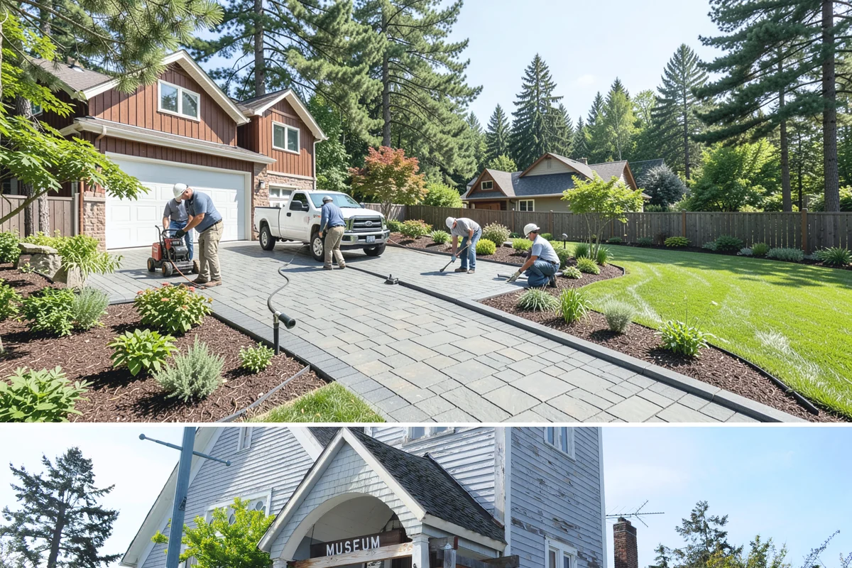 Flagstone Installation in Steilacoom, Pierce County, WA - Best installed spring through fall when dry-set joints can settle, though sheltered paths can be built during drier winter breaks.