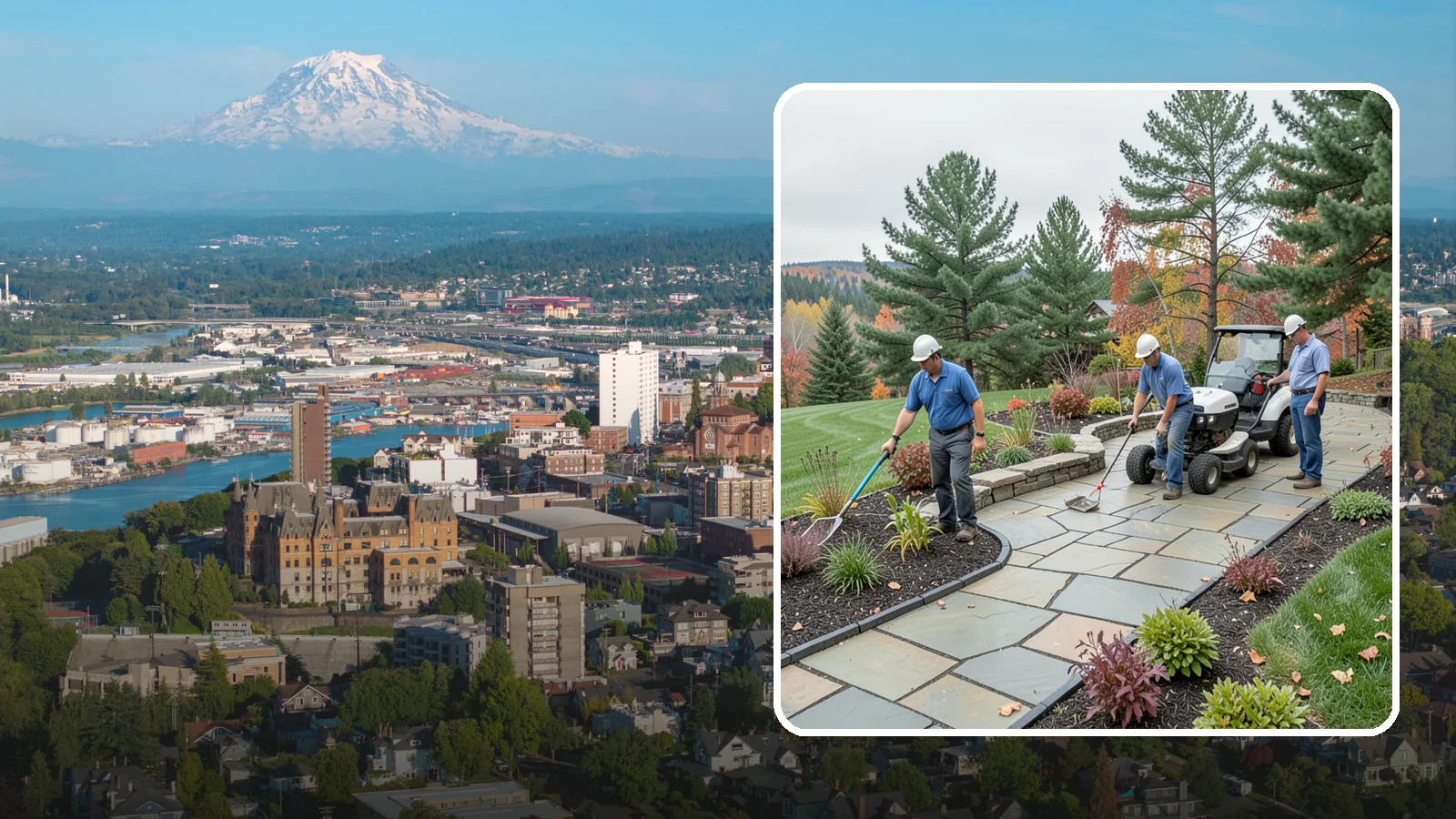Flagstone Installation in Tacoma, Pierce County, WA - Irregular flagstone laid in flowing, natural patterns for rustic PNW garden paths, patios, and stepping-stone walkways.