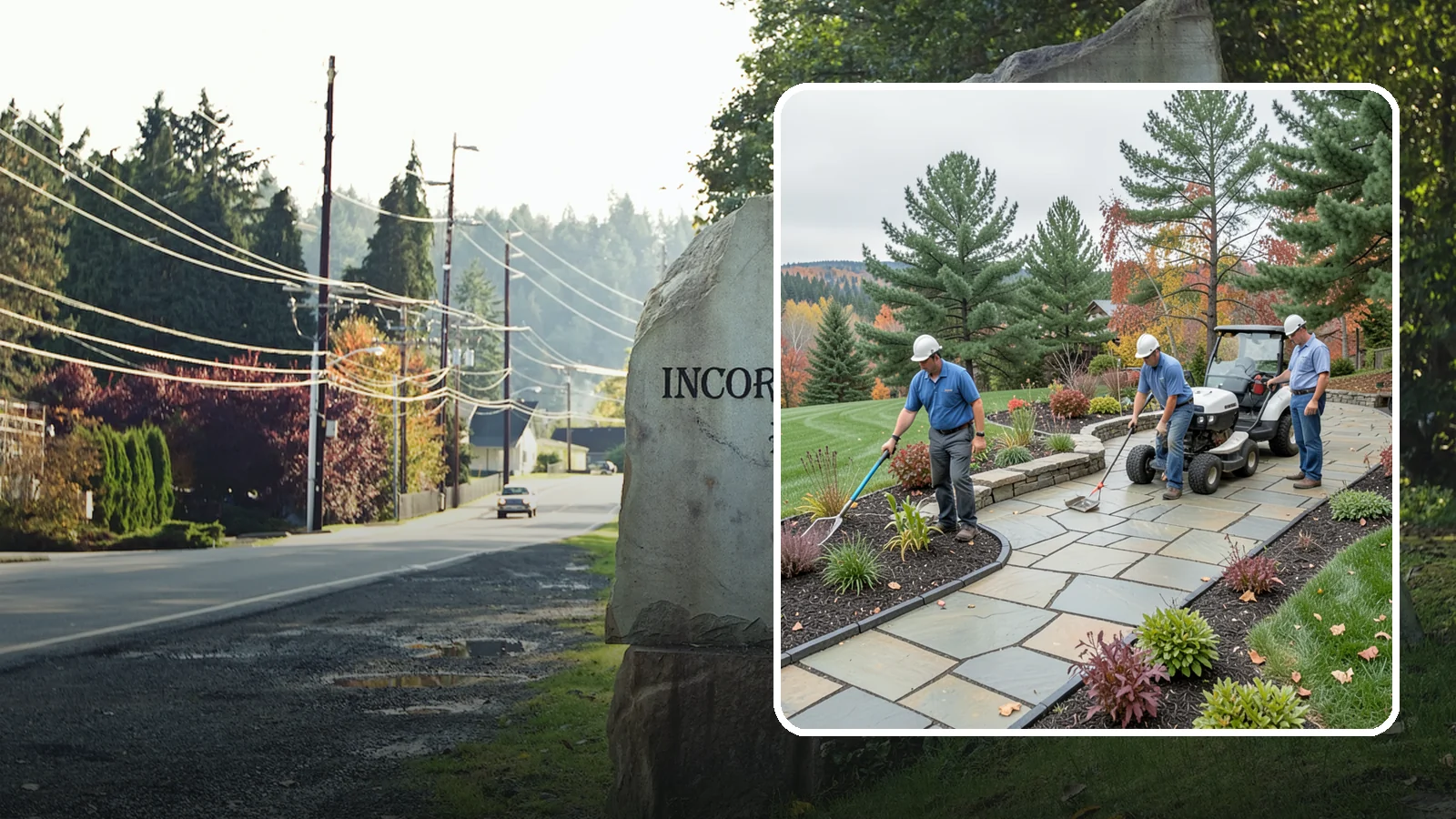 Flagstone Installation in Wilkeson, Pierce County, WA - Irregular flagstone laid in flowing, natural patterns for rustic PNW garden paths, patios, and stepping-stone walkways.