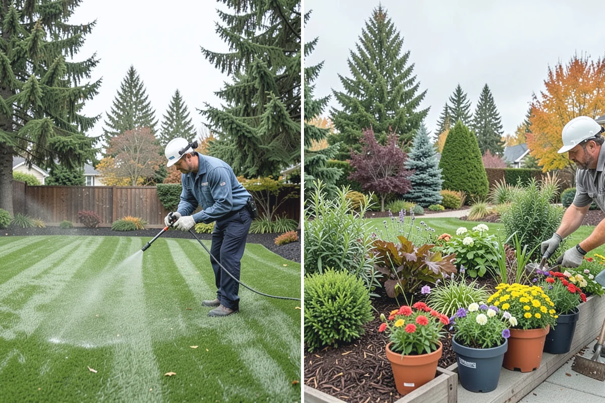 Flagstone Installation in Woodinville, King County, WA - Plan the layout and confirm drainage direction