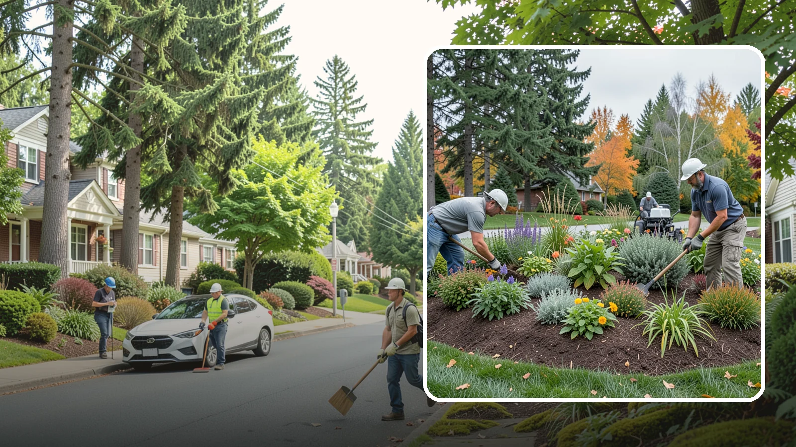 Flower Bed Design in Beaux Arts Village, King County, WA - Thoughtfully designed flower beds with color, texture, and bloom timing planned for year-round interest.