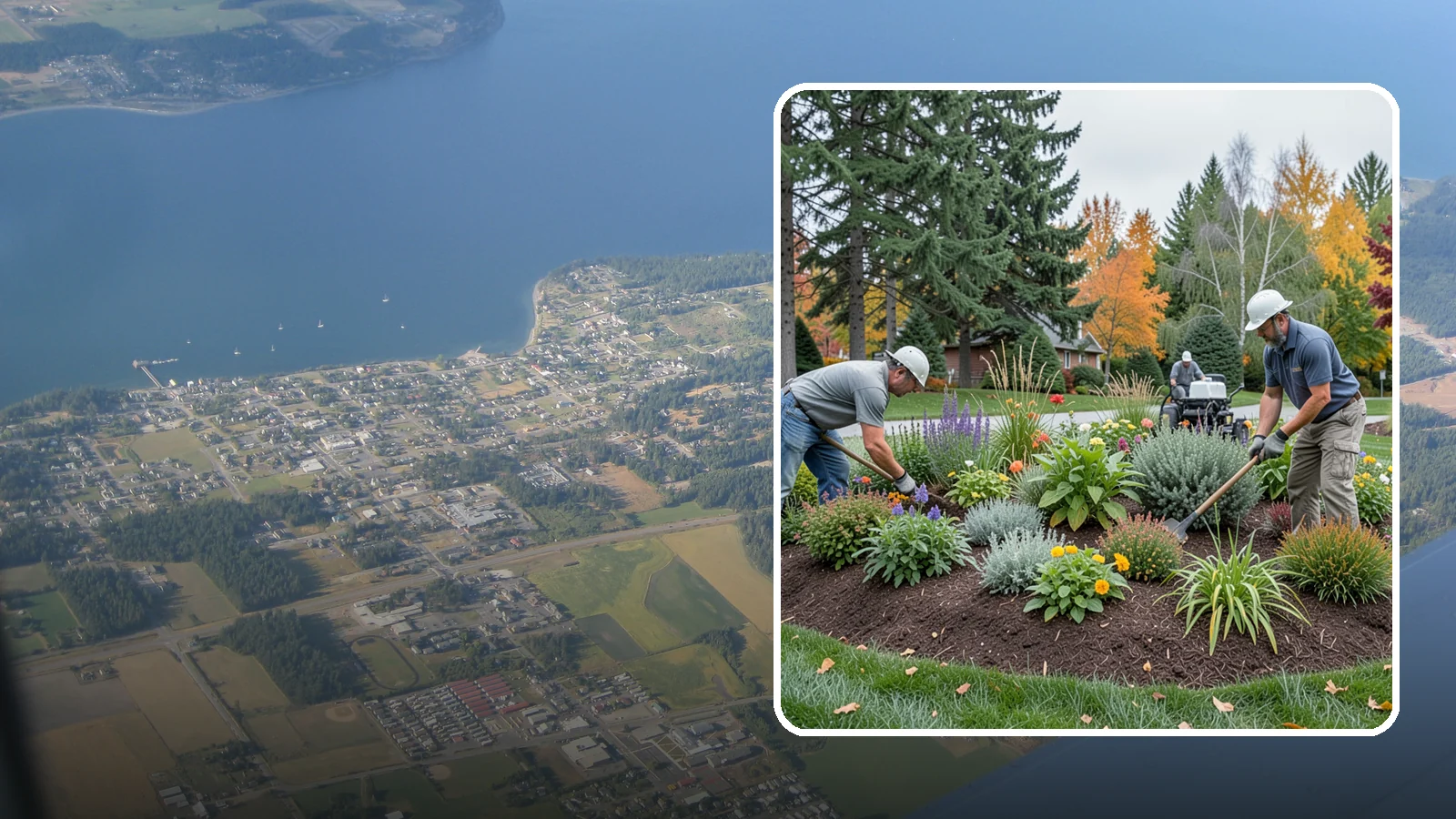 Flower Bed Design in Coupeville, Island County, WA - Thoughtfully designed flower beds with color, texture, and bloom timing planned for year-round interest.