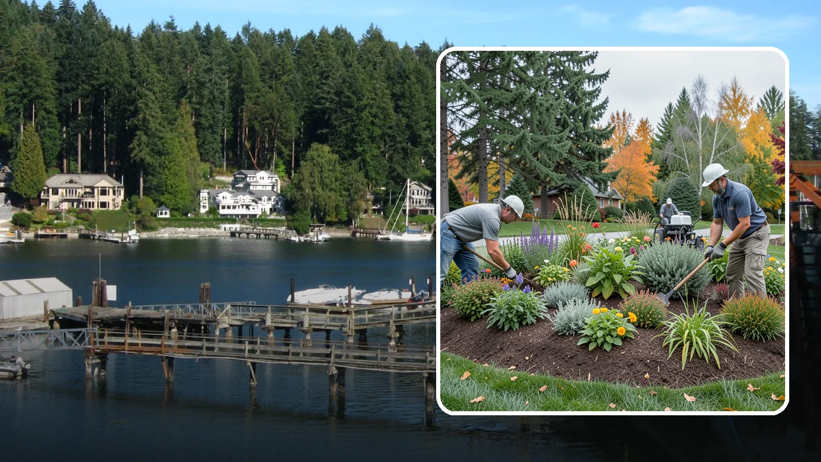 Flower Bed Design in Gig Harbor, Pierce County, WA - Thoughtfully designed flower beds with color, texture, and bloom timing planned for year-round interest.