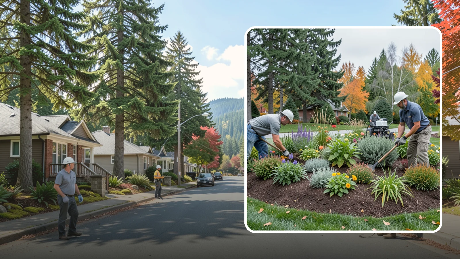 Flower Bed Design in Hunts Point, King County, WA - Thoughtfully designed flower beds with color, texture, and bloom timing planned for year-round interest.