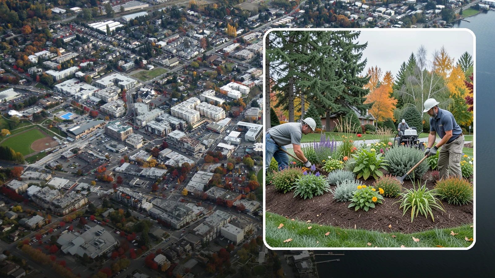 Flower Bed Design in Kirkland, King County, WA - Thoughtfully designed flower beds with color, texture, and bloom timing planned for year-round interest.