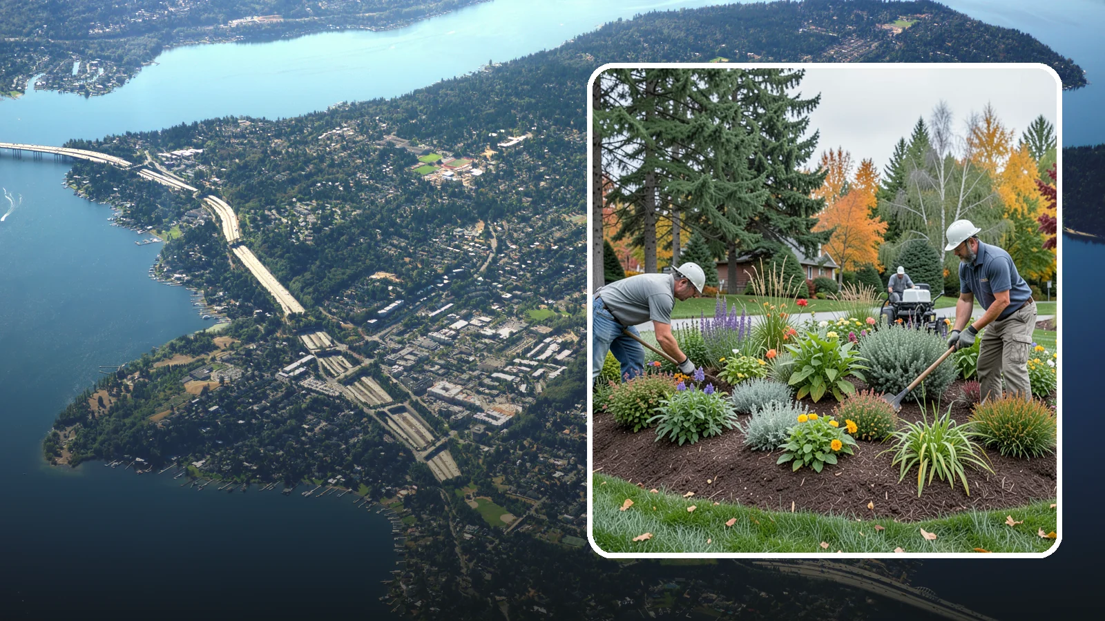 Flower Bed Design in Mercer Island, King County, WA - Thoughtfully designed flower beds with color, texture, and bloom timing planned for year-round interest.