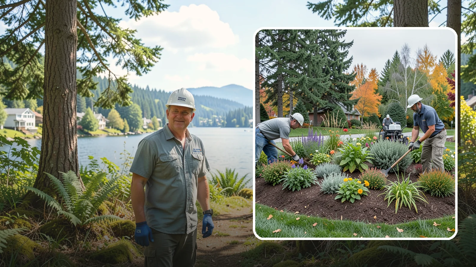 Flower Bed Design in Milton, King County, WA - Thoughtfully designed flower beds with color, texture, and bloom timing planned for year-round interest.