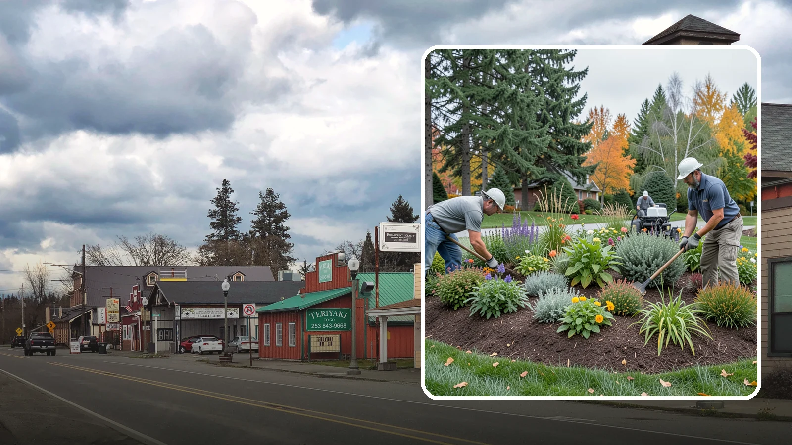 Flower Bed Design in Roy, Pierce County, WA - Thoughtfully designed flower beds with color, texture, and bloom timing planned for year-round interest.
