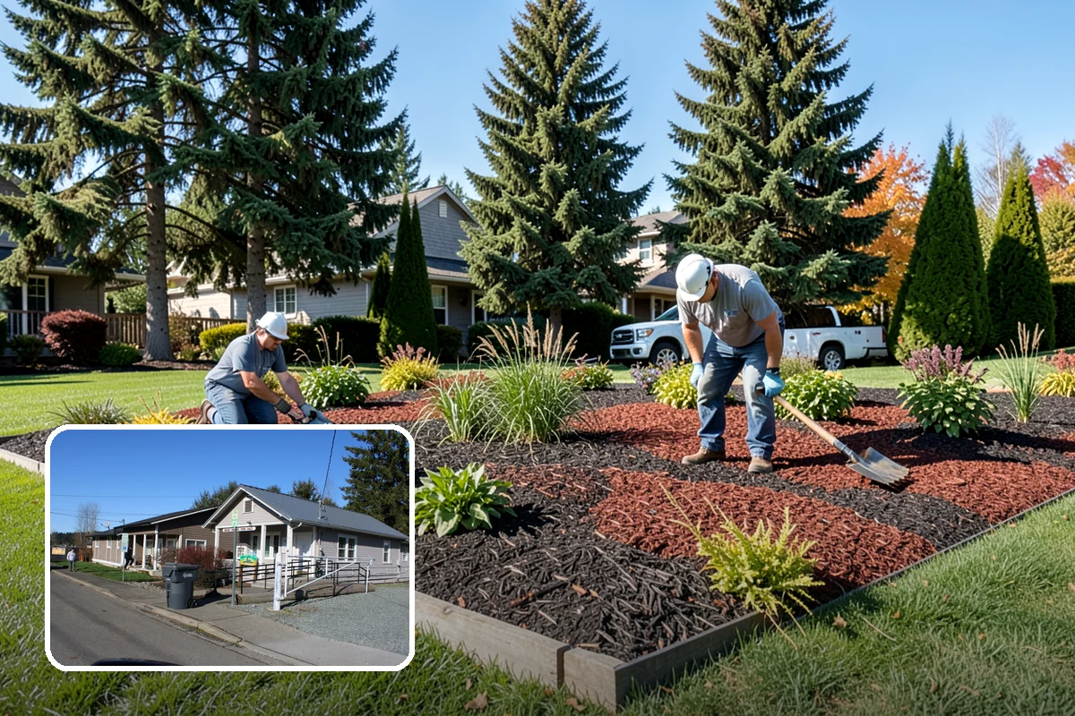 Flower Bed Design in South Prairie, Pierce County, WA - Planned color and texture, not random planting