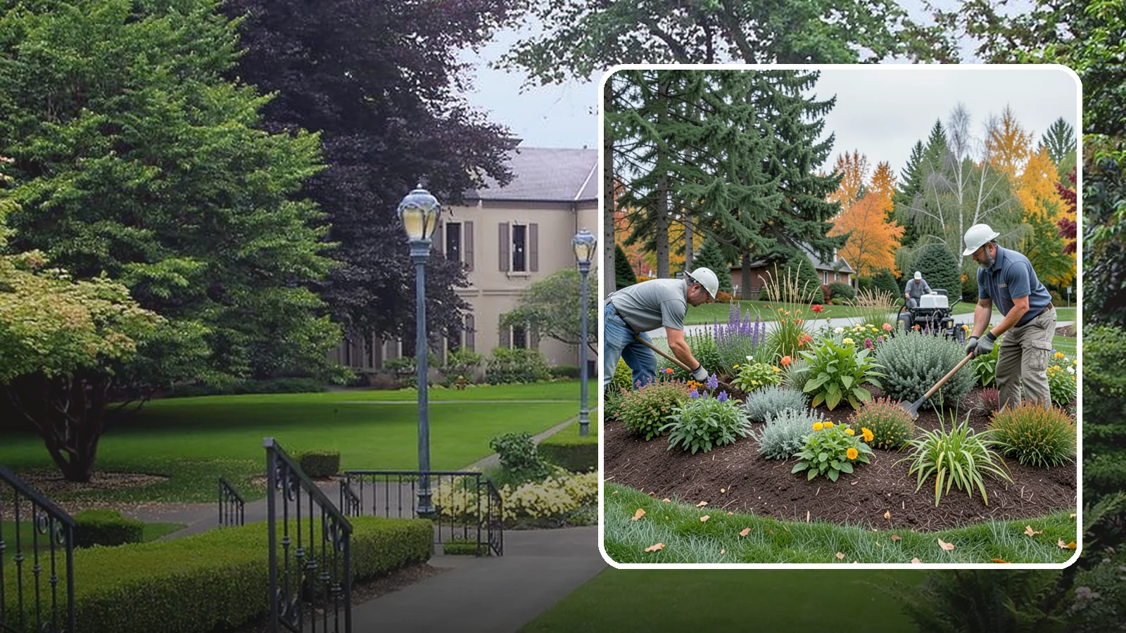 Flower Bed Design in Woodinville, King County, WA - Thoughtfully designed flower beds with color, texture, and bloom timing planned for year-round interest.