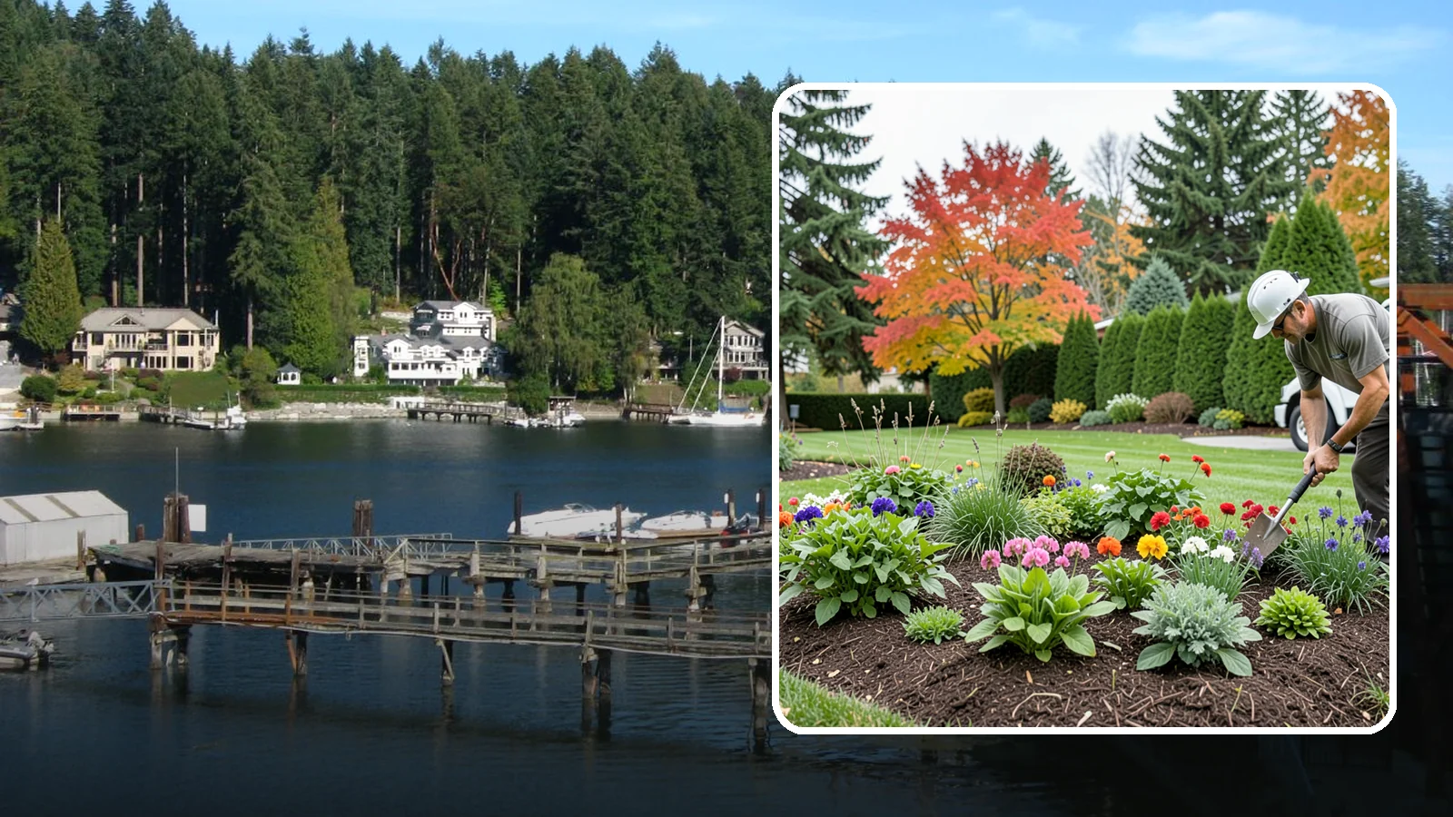 Flower Planting in Gig Harbor, Pierce County, WA - We design and install vibrant flower beds that bloom beautifully through the Northwest growing season.