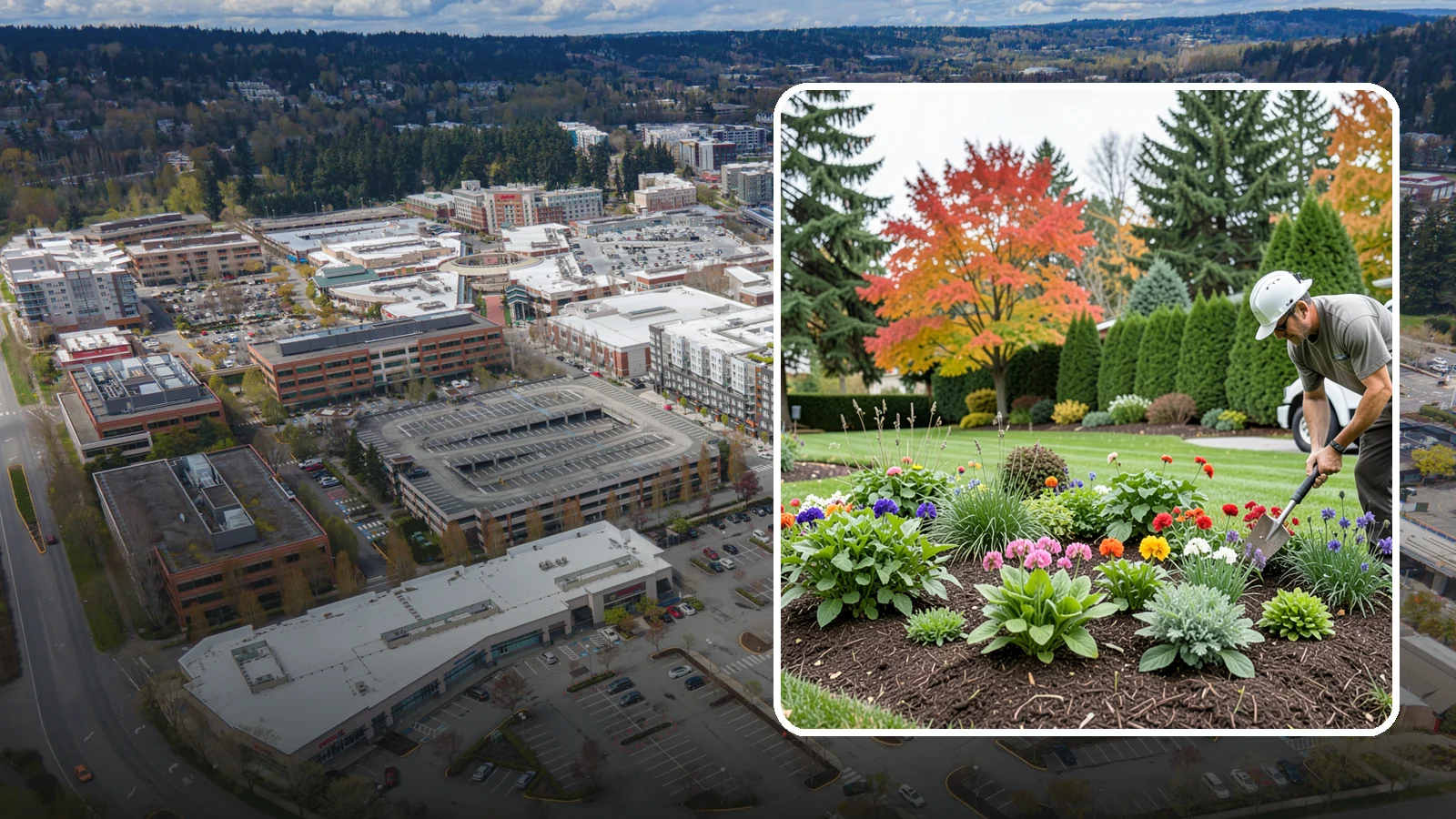 Flower Planting in Redmond, King County, WA - We design and install vibrant flower beds that bloom beautifully through the Northwest growing season.