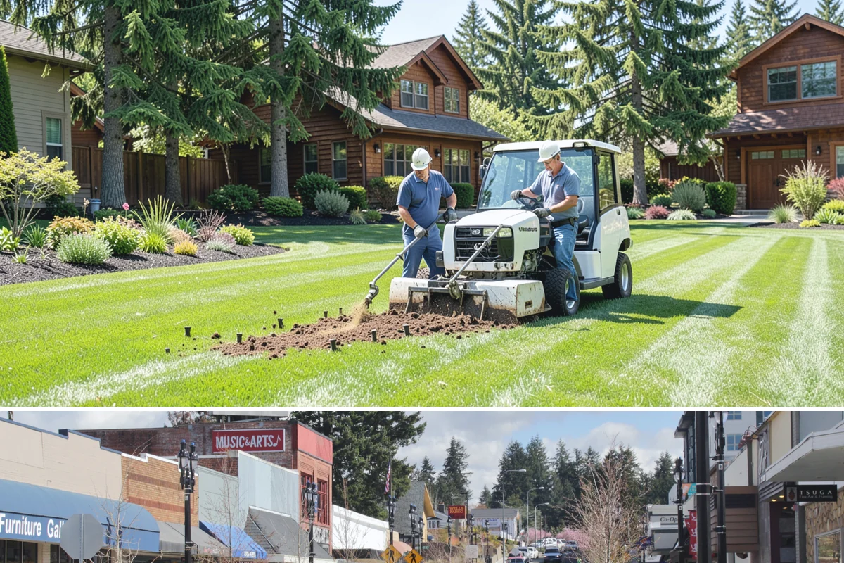 Flowering Cherry Pruning in Bothell, King County, WA - Best pruned right after flowering to protect next year's buds.