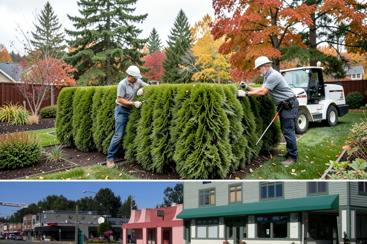 Flowering Cherry Pruning in Snoqualmie, King County, WA - Best pruned right after flowering to protect next year's buds.
