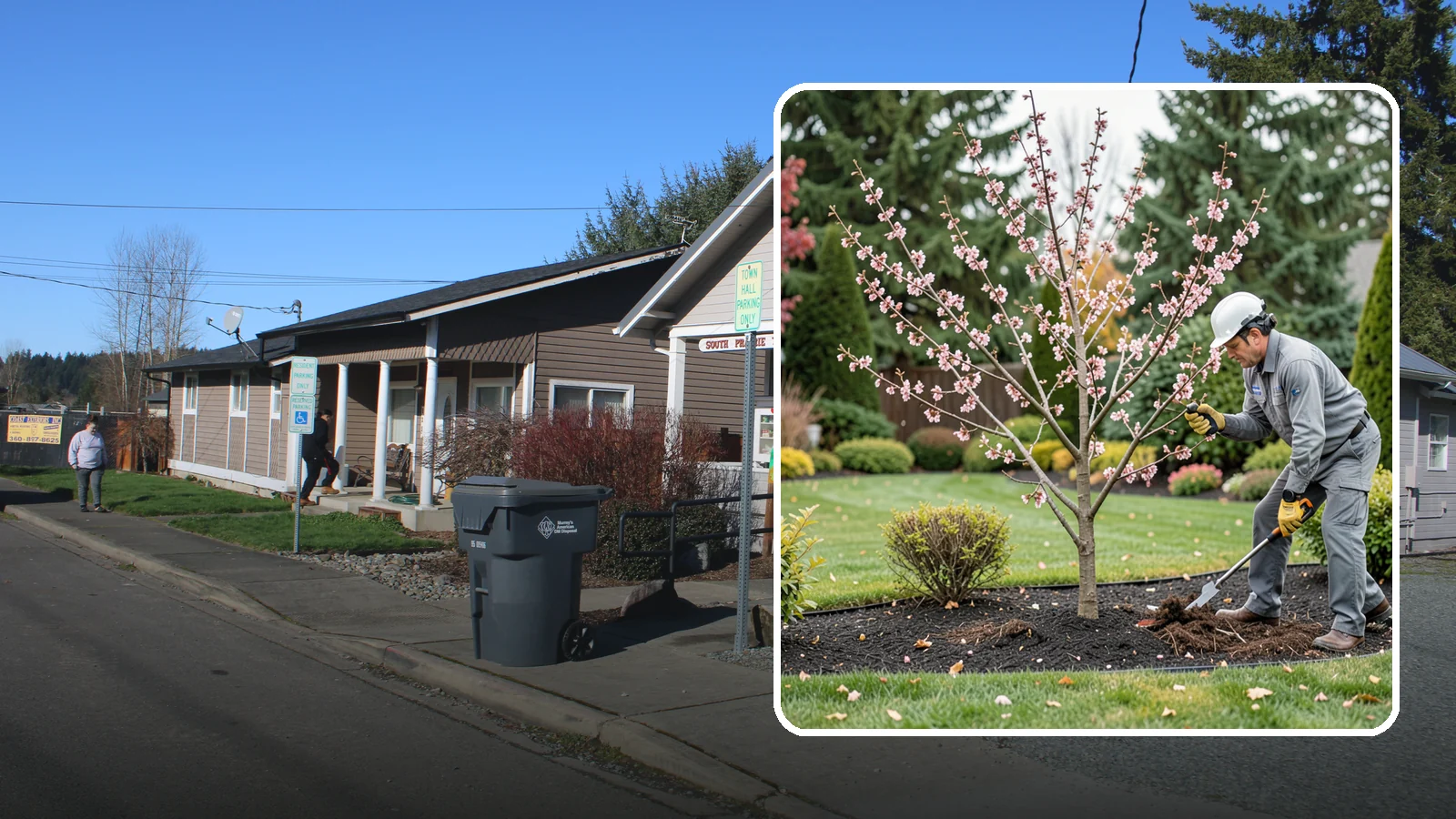 Flowering Cherry Pruning in South Prairie, Pierce County, WA - Gentle pruning for ornamental flowering cherries that protects the spring show and tree health.