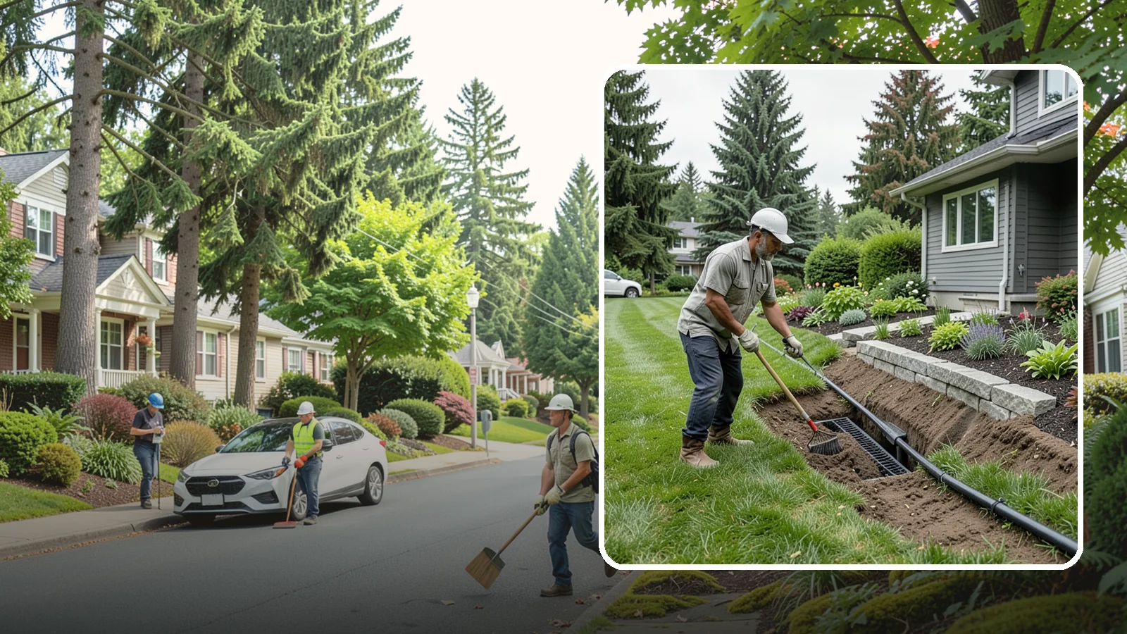 Footing Drain Installation in Beaux Arts Village, King County, WA - We install perimeter footing drains around your foundation to collect subsurface water and keep it away from basement and...