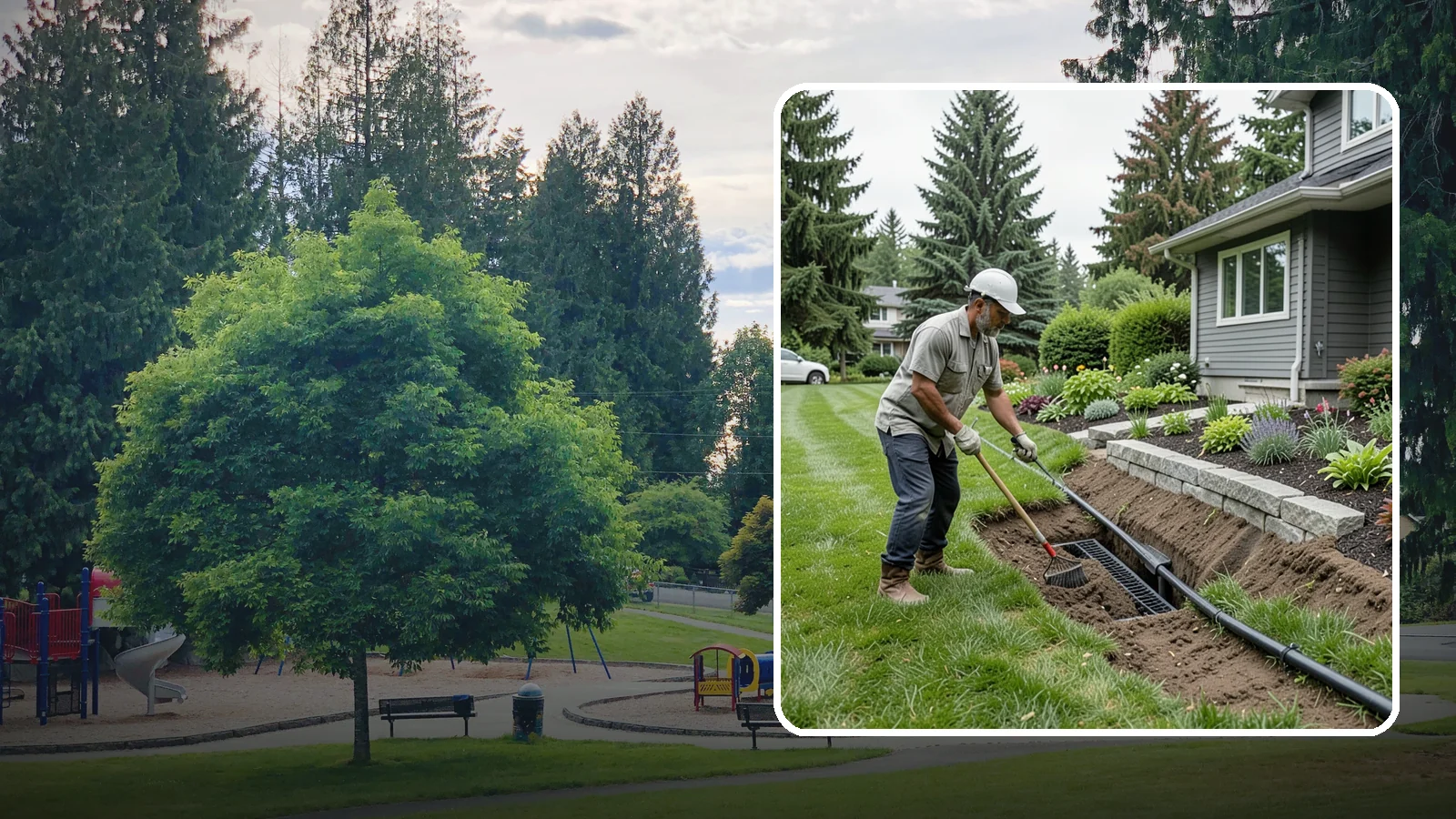 Footing Drain Installation in Bonney Lake, Pierce County, WA - We install perimeter footing drains around your foundation to collect subsurface water and keep it away from basement and...