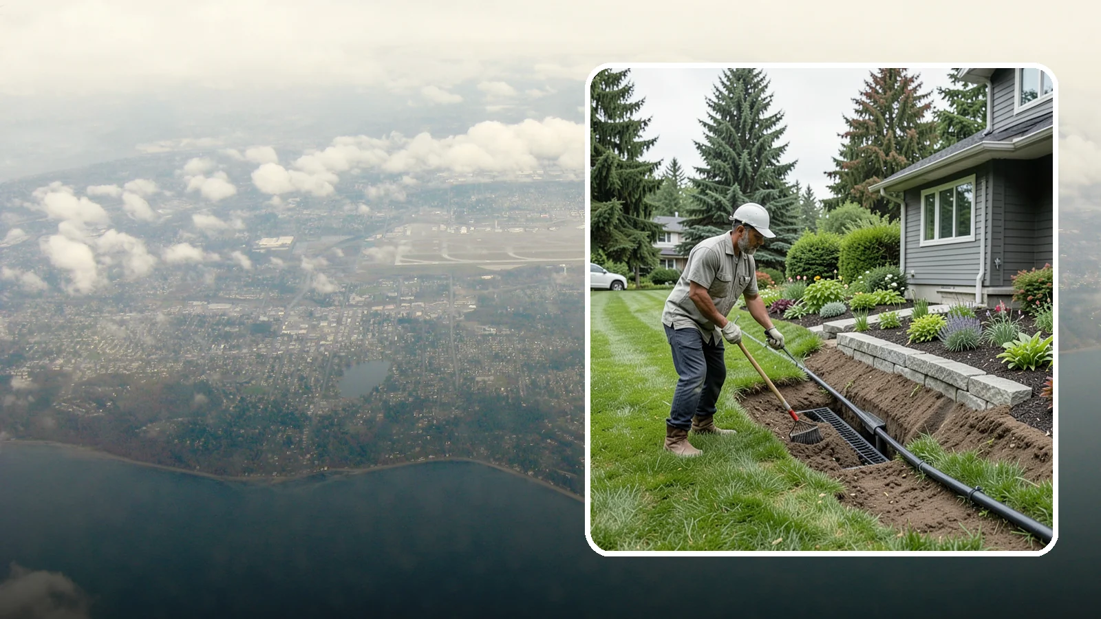 Footing Drain Installation in Burien, King County, WA - We install perimeter footing drains around your foundation to collect subsurface water and keep it away from basement and...