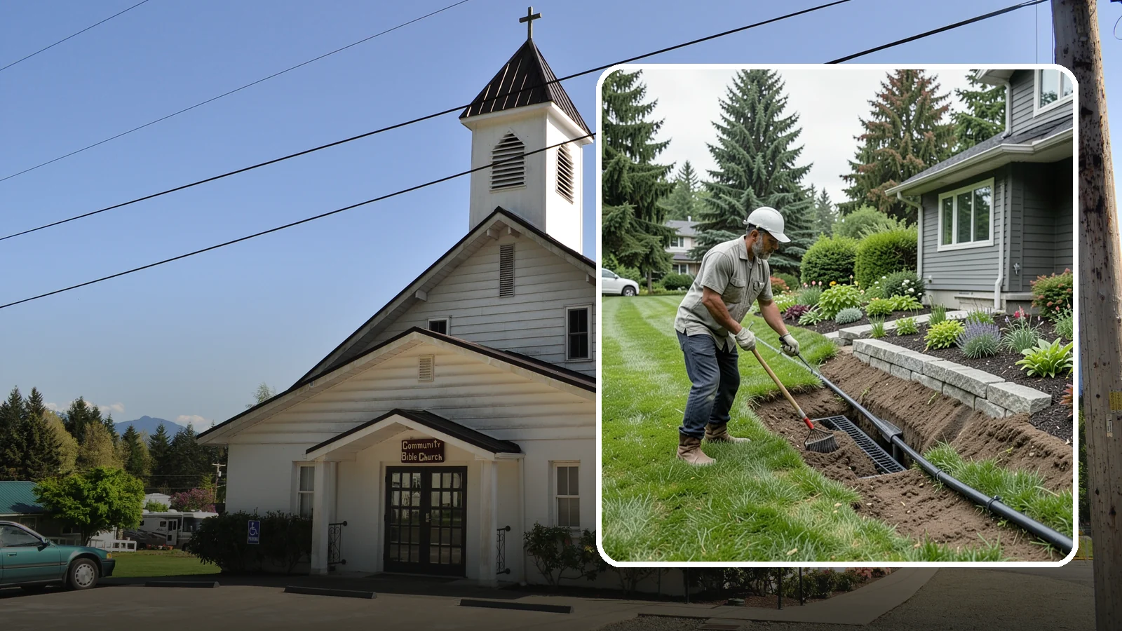 Footing Drain Installation in Concrete, Skagit County, WA - We install perimeter footing drains around your foundation to collect subsurface water and keep it away from basement and...