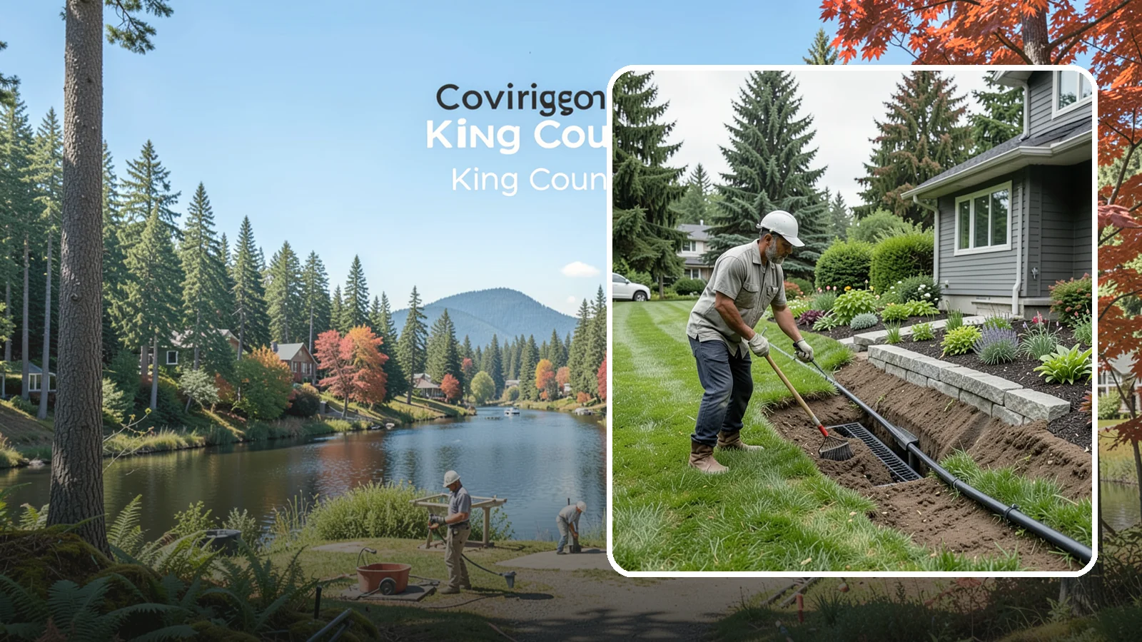Footing Drain Installation in Covington, King County, WA - We install perimeter footing drains around your foundation to collect subsurface water and keep it away from basement and...