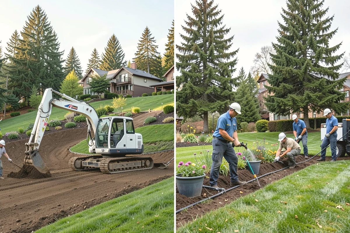 Footing Drain Installation in Covington, King County, WA - Excavate along the foundation down to the footing level