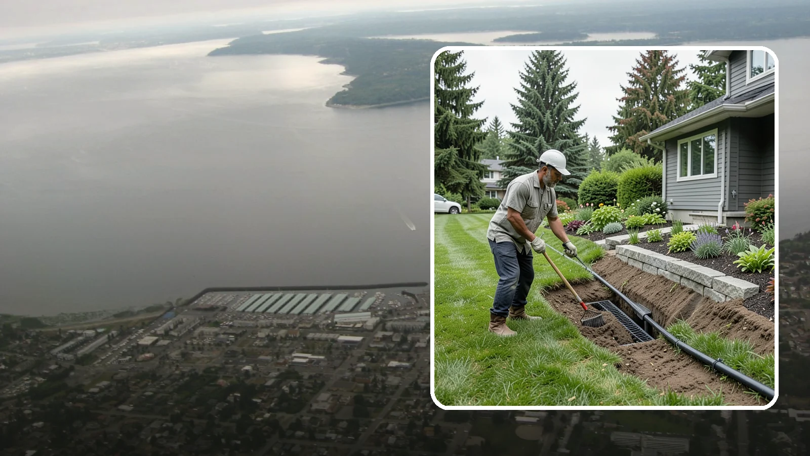 Footing Drain Installation in Des Moines, King County, WA - We install perimeter footing drains around your foundation to collect subsurface water and keep it away from basement and...
