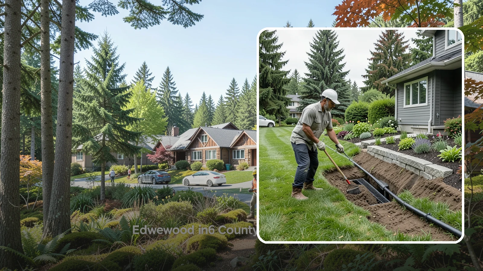 Footing Drain Installation in Edgewood, Pierce County, WA - We install perimeter footing drains around your foundation to collect subsurface water and keep it away from basement and...