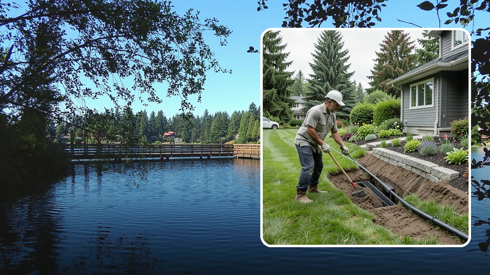 Footing Drain Installation in Federal Way, King County, WA - We install perimeter footing drains around your foundation to collect subsurface water and keep it away from basement and...