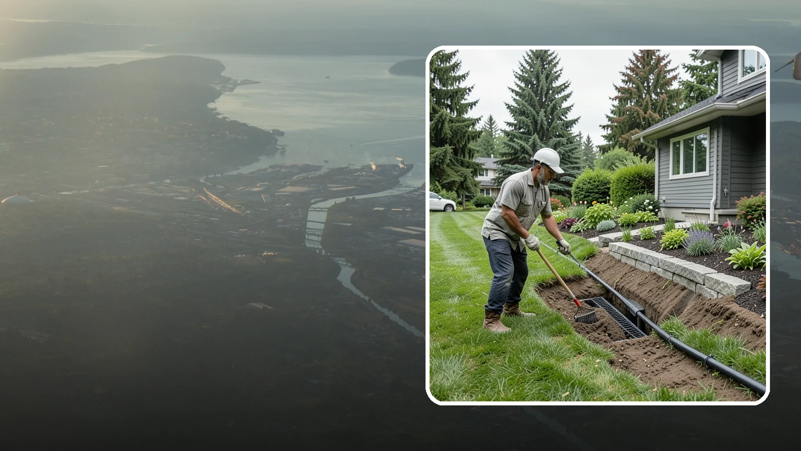 Footing Drain Installation in Fife, Pierce County, WA - We install perimeter footing drains around your foundation to collect subsurface water and keep it away from basement and...